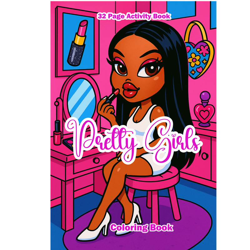 Coloring Book Manuscript - Pretty Girls