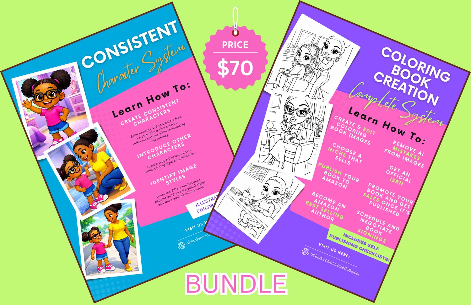 Tutorial- Coloring Book &amp; Consistent Character Creation Bundle