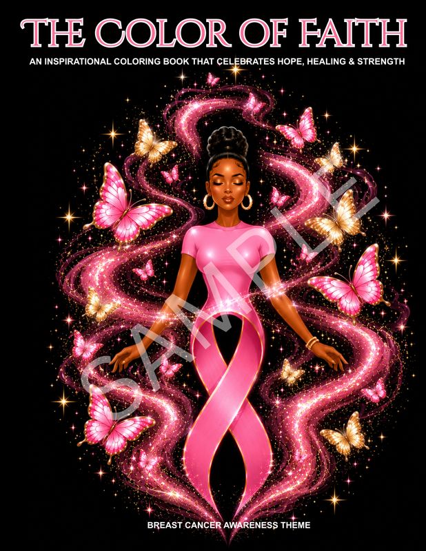 Coloring Book Manuscript - The Color of Faith (Breast Cancer Awareness Theme)