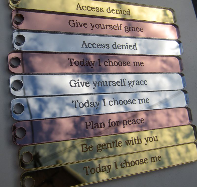 Mirrored Acrylic Bookmarks - Inspirational