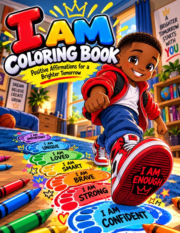 Coloring Book Manuscript - I Am (Affirmations for Boys)