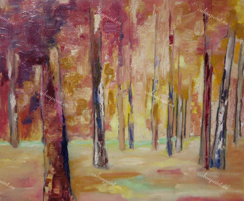 Automne   huile sur toile  46 x 38