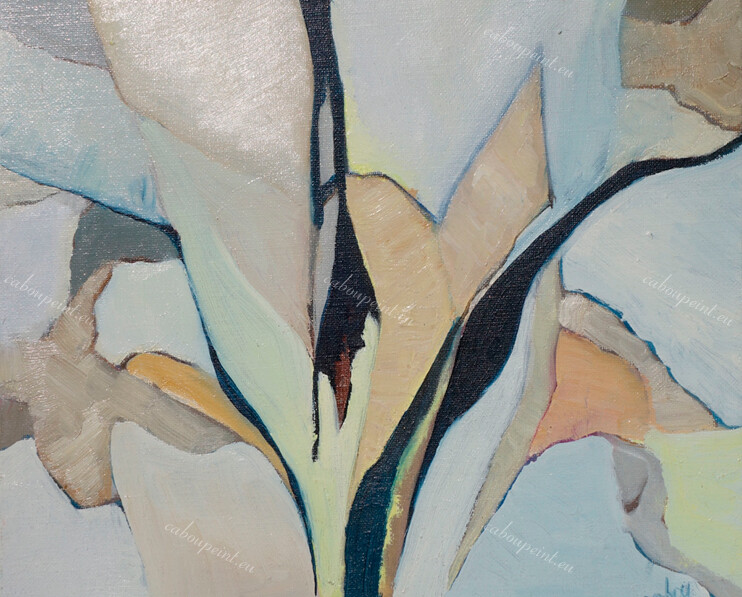 Corolle   huile sur toile  41 x 33