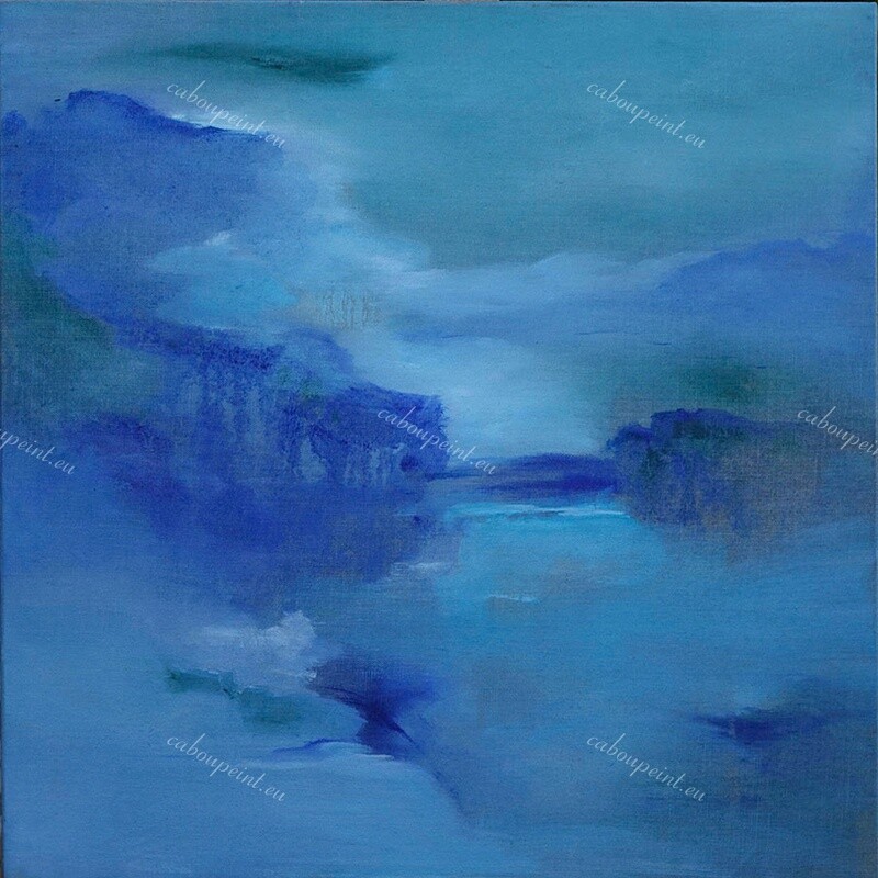 Dragon   huile sur toile lin  50 x 50