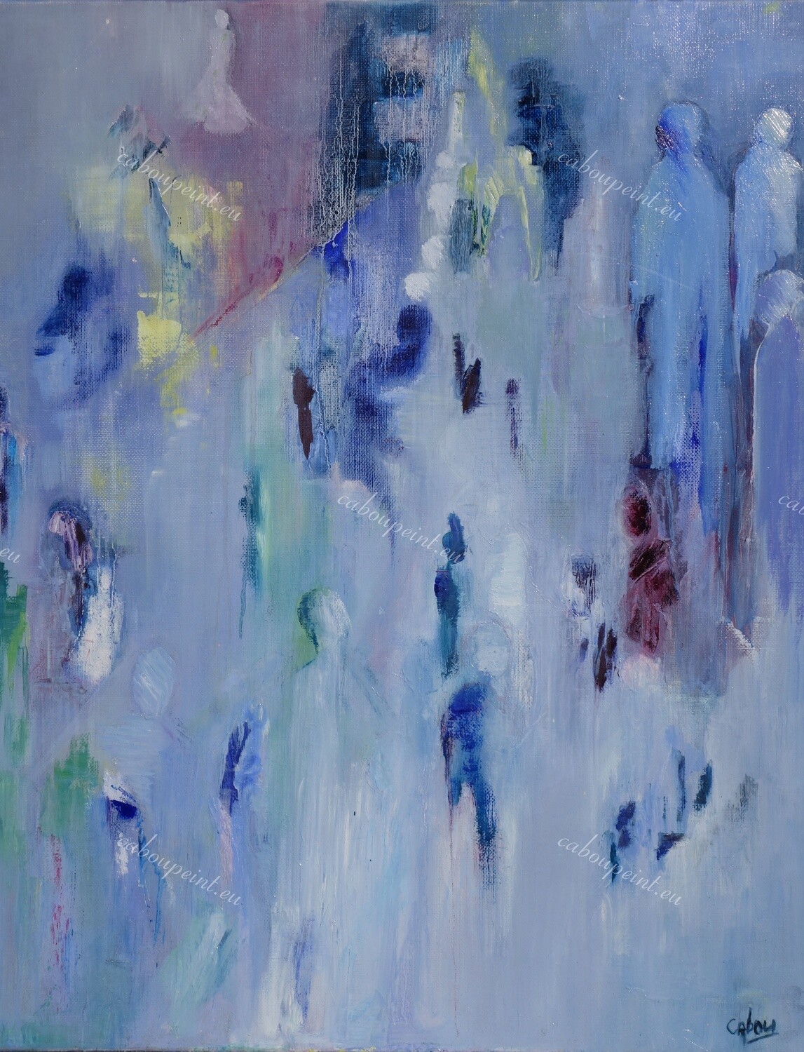 Fantômes   huile sur toile lin  65 x 54