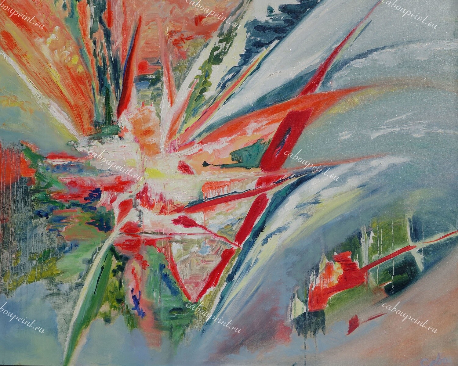 Martinique   huile sur toile lin  100 x 80