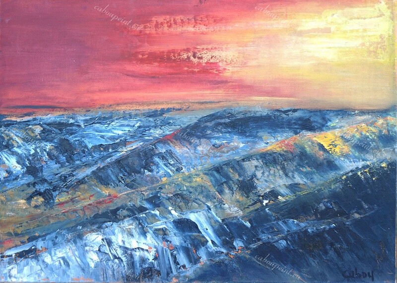 M et M  huile sur carton toilé  50 X 70