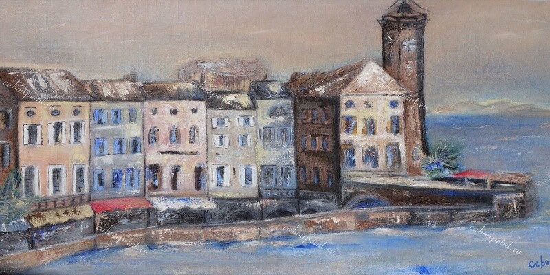La Ciotat   huile sur toile lin  100 x 50