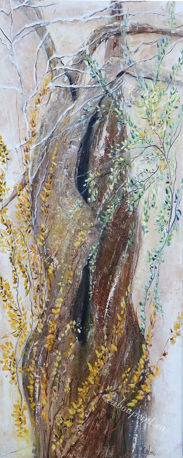 Nature amoureuse   huile sur toile  80 x 40