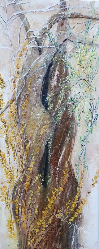 Nature amoureuse   huile sur toile  80 x 40