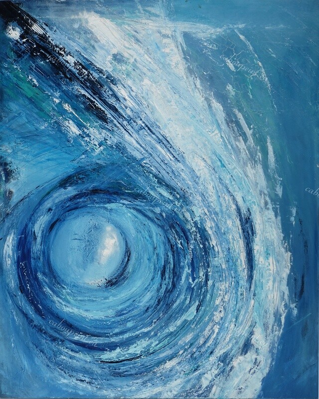 Oiseau Tempête  huile sur toile  100 x 80