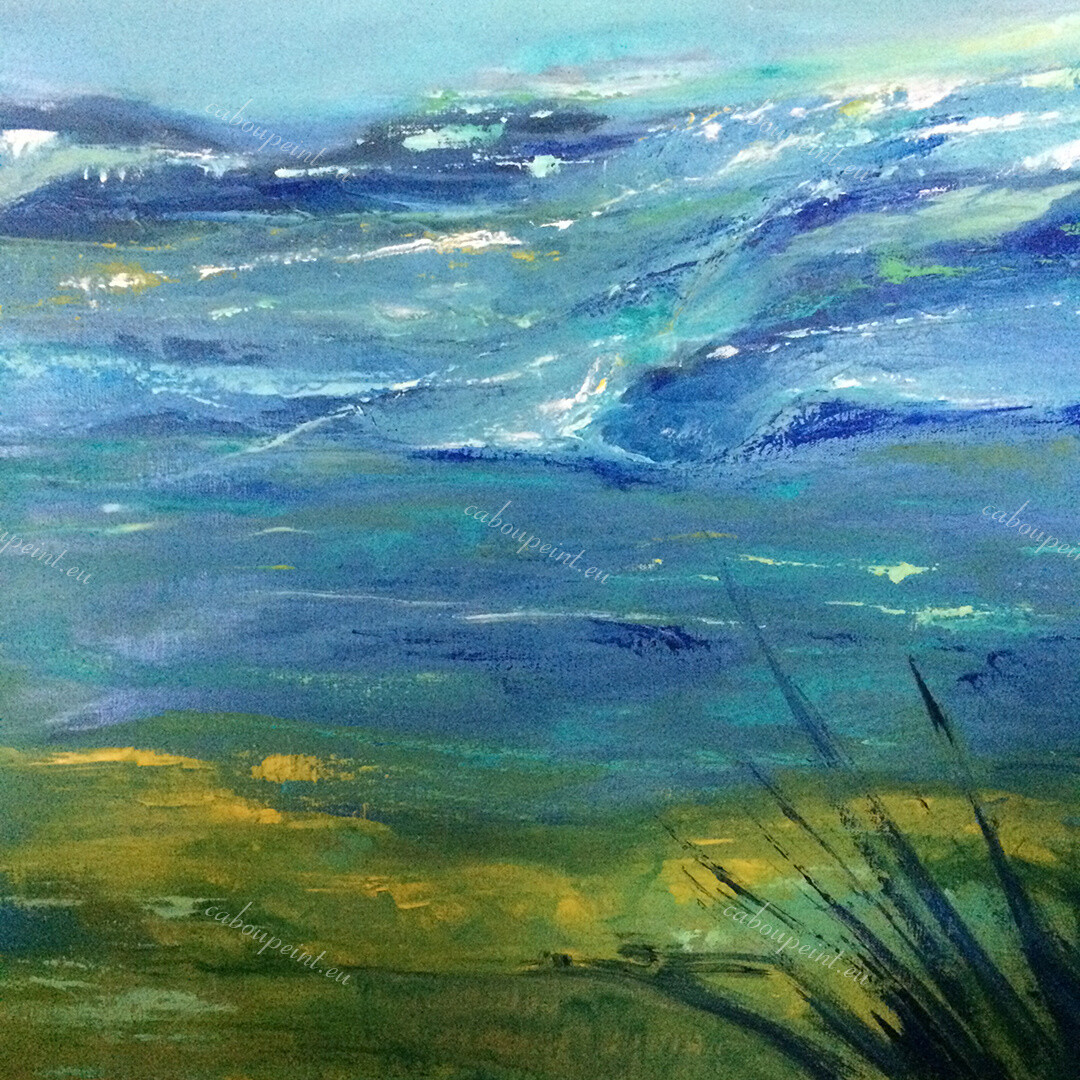 Pacific   huile sur toile lin  60 X 60
