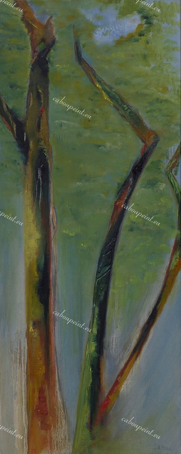 Pinède   huile sur toile  80 x 40