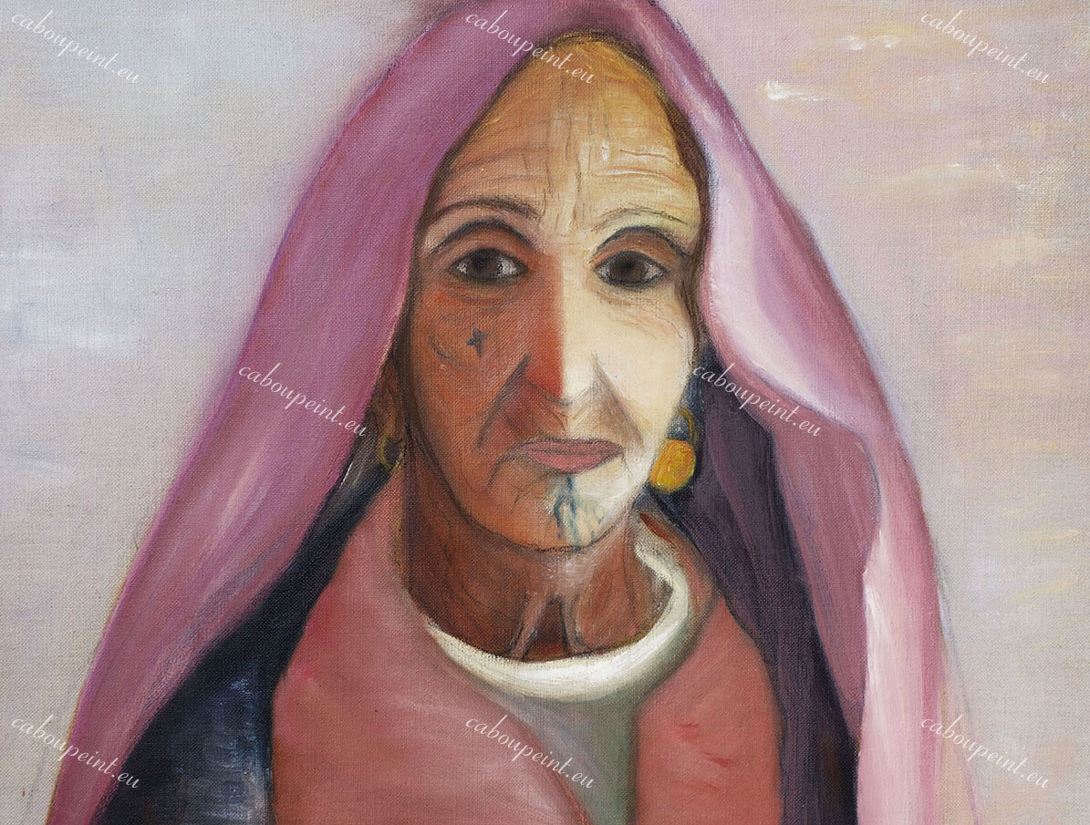 Songe Tunisien   huile sur toile lin  66 x 50