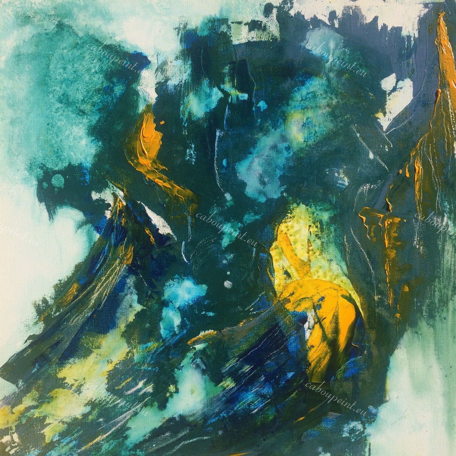 Sirène   huile sur toile  50 x 50