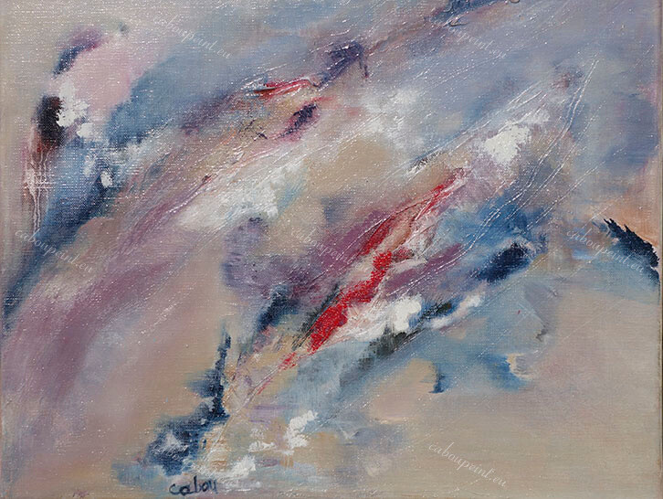 Volutes   huile sur toile lin  41 x 33