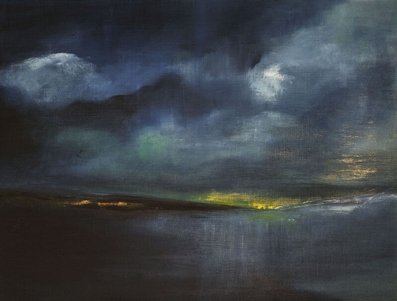 Horizon Blue  huile sur toile de lin  65 x 50