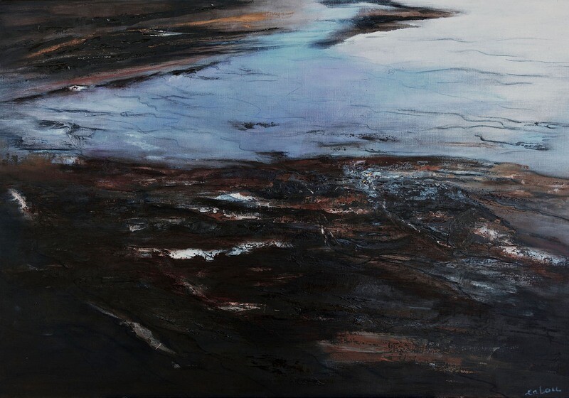 Algues Brunes  huile sur toile de lin  70 x 80