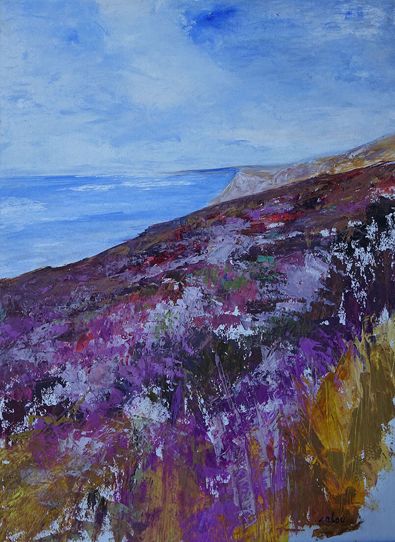 Finistère 1    huile sur papier, marouflé sur bois  60 x 50