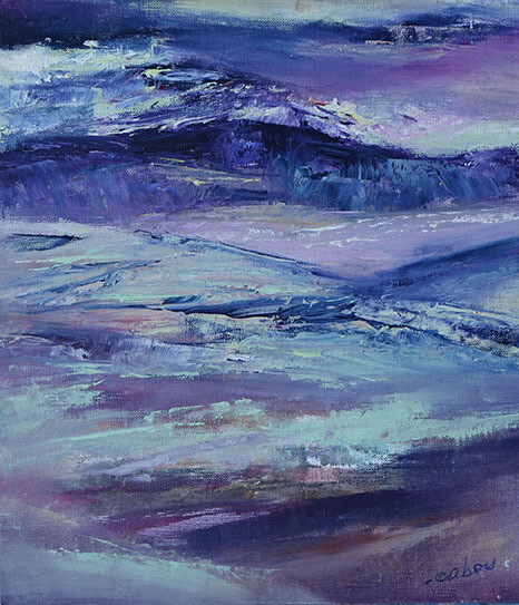 Little Far Away  huile sur papier, marouflé sur bois  24 x 30