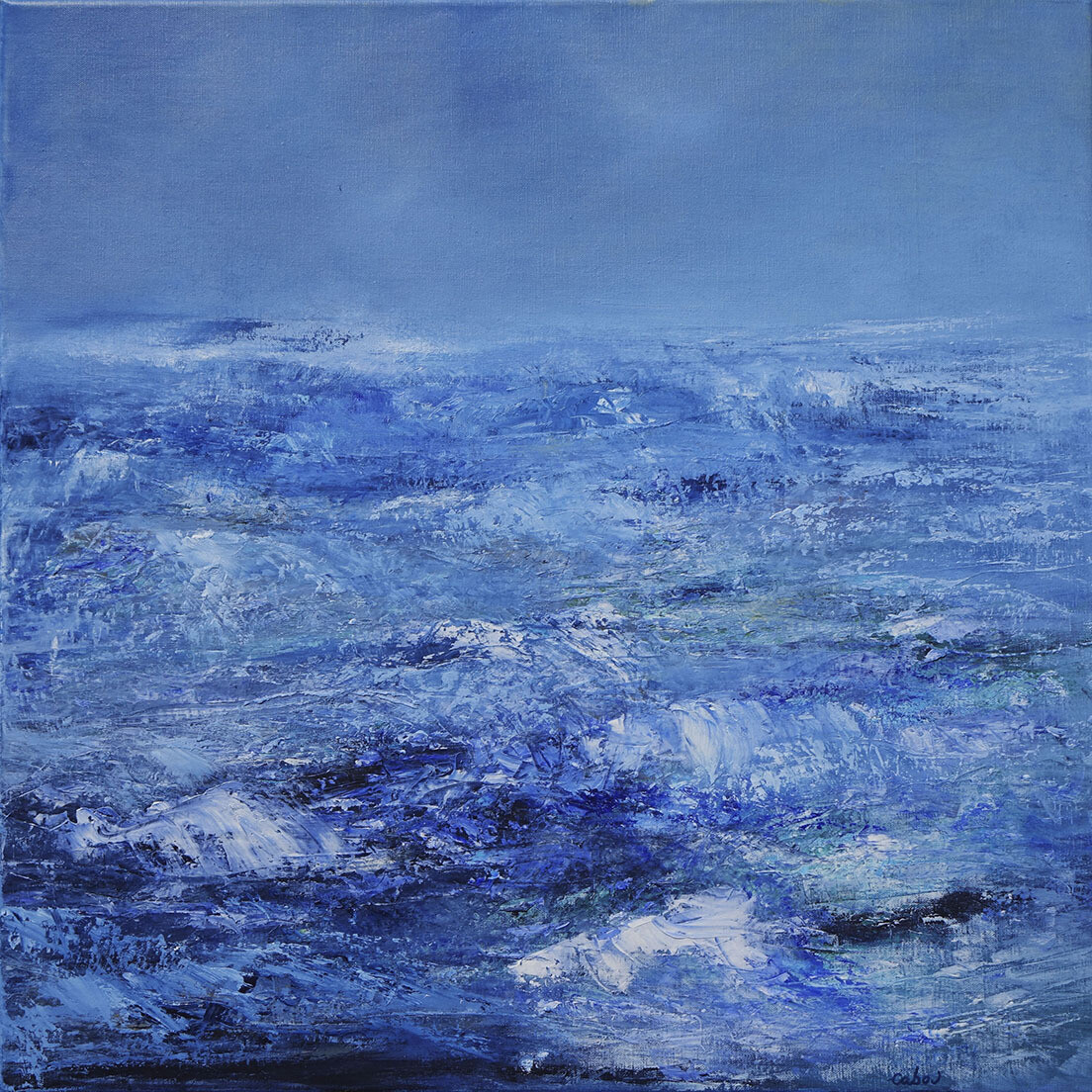 Ecume  huile sur toile de lin  60 x 60