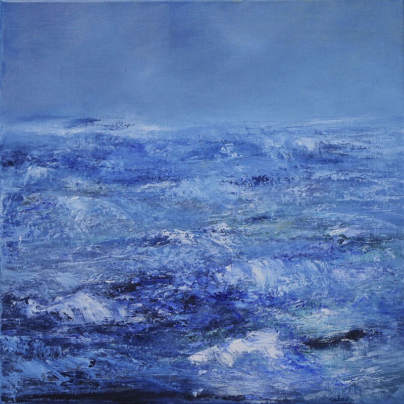 Ecume  huile sur toile de lin  60 x 60