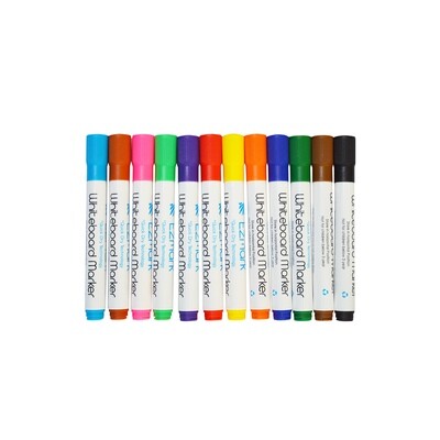 Ezmark - 12 Multi Colour Whiteboard Markers