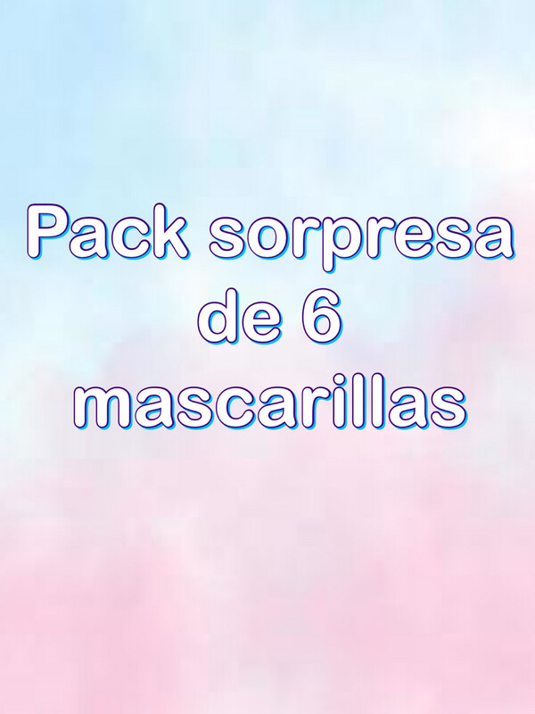Pack sorpresa de 6 mascarillas