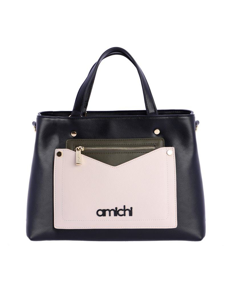 Bolso de mano negro Amichi