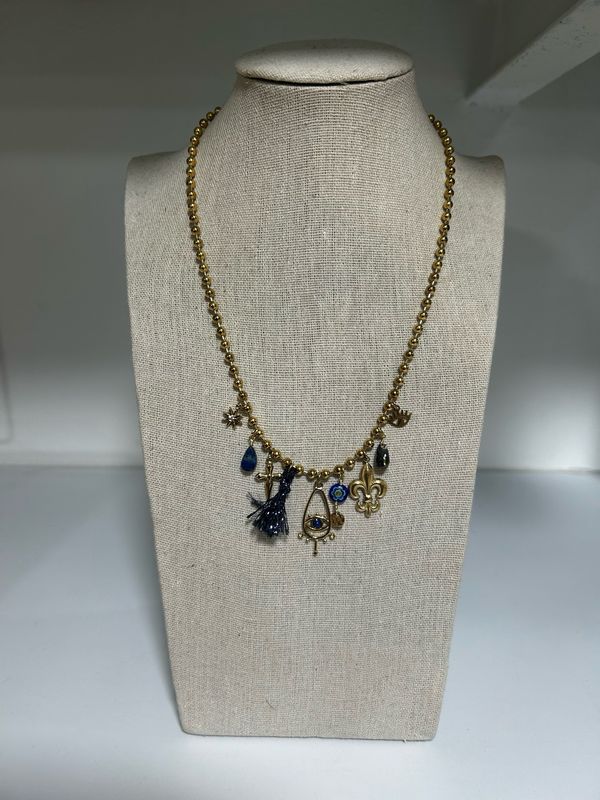 Collar acero Salem azul