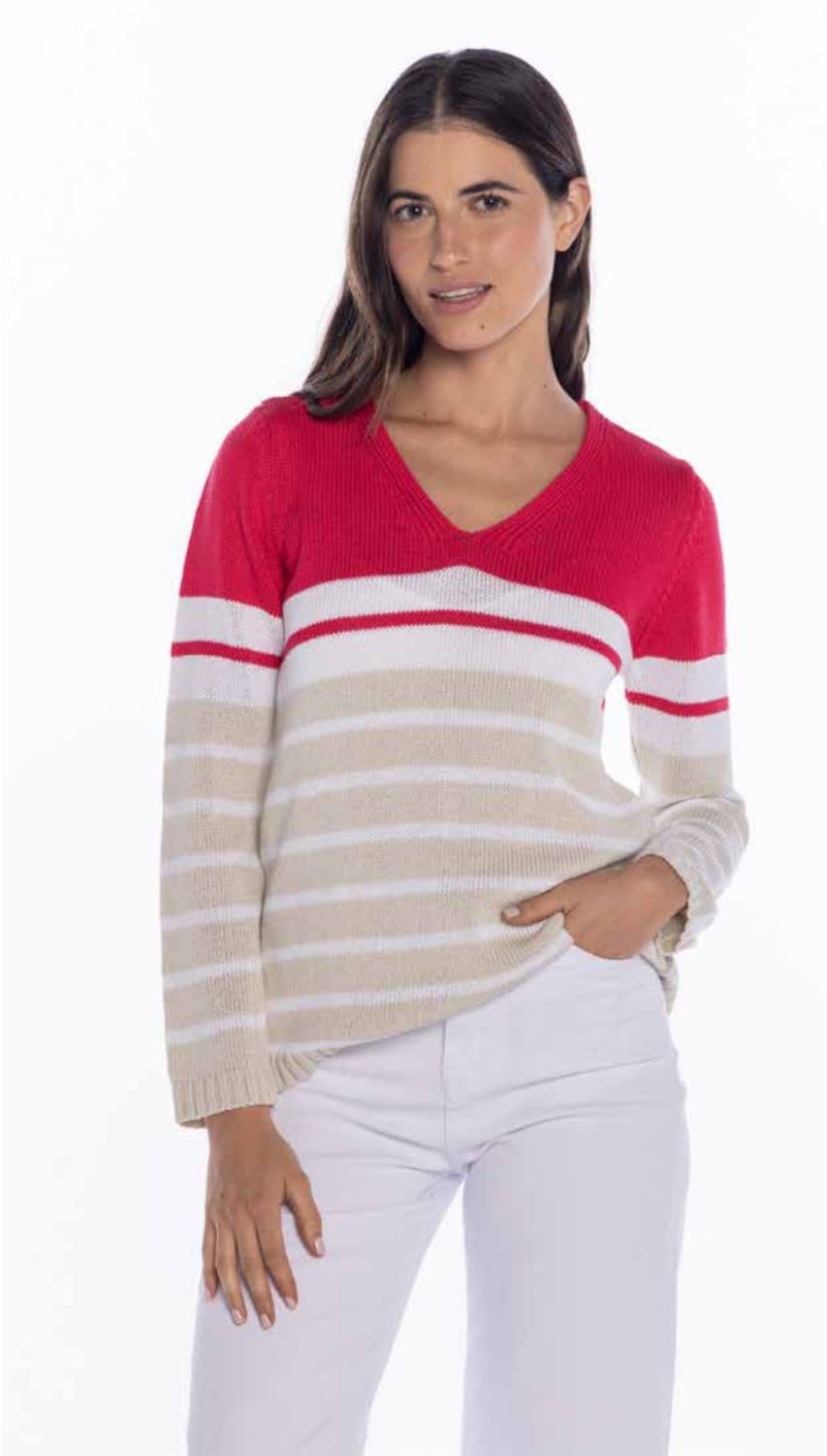 Jersey pico rayas