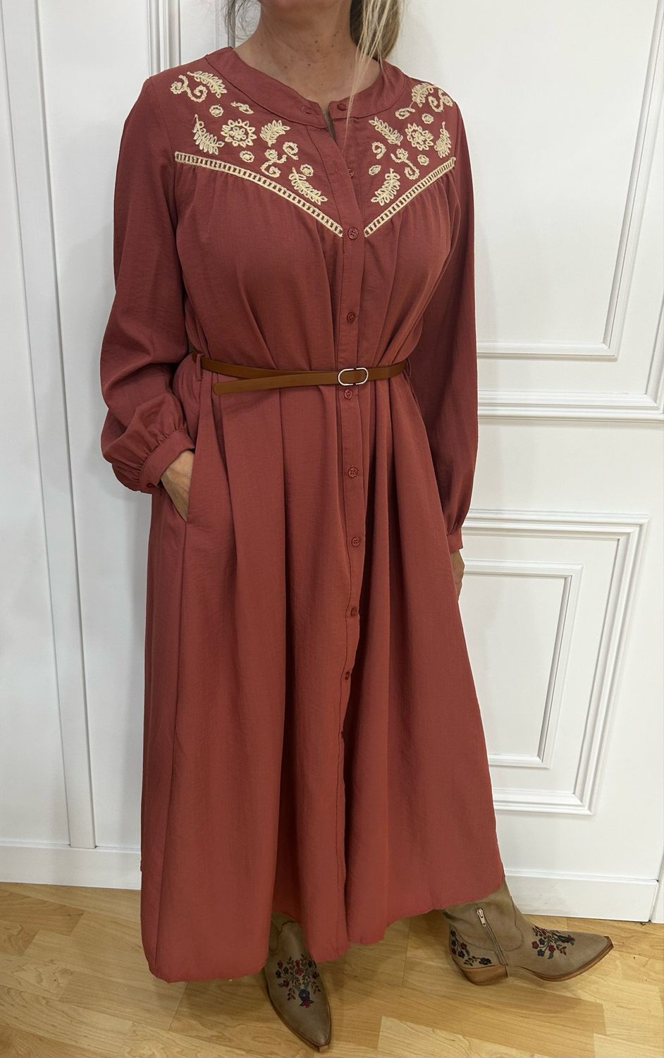 Vestido Córcega coral