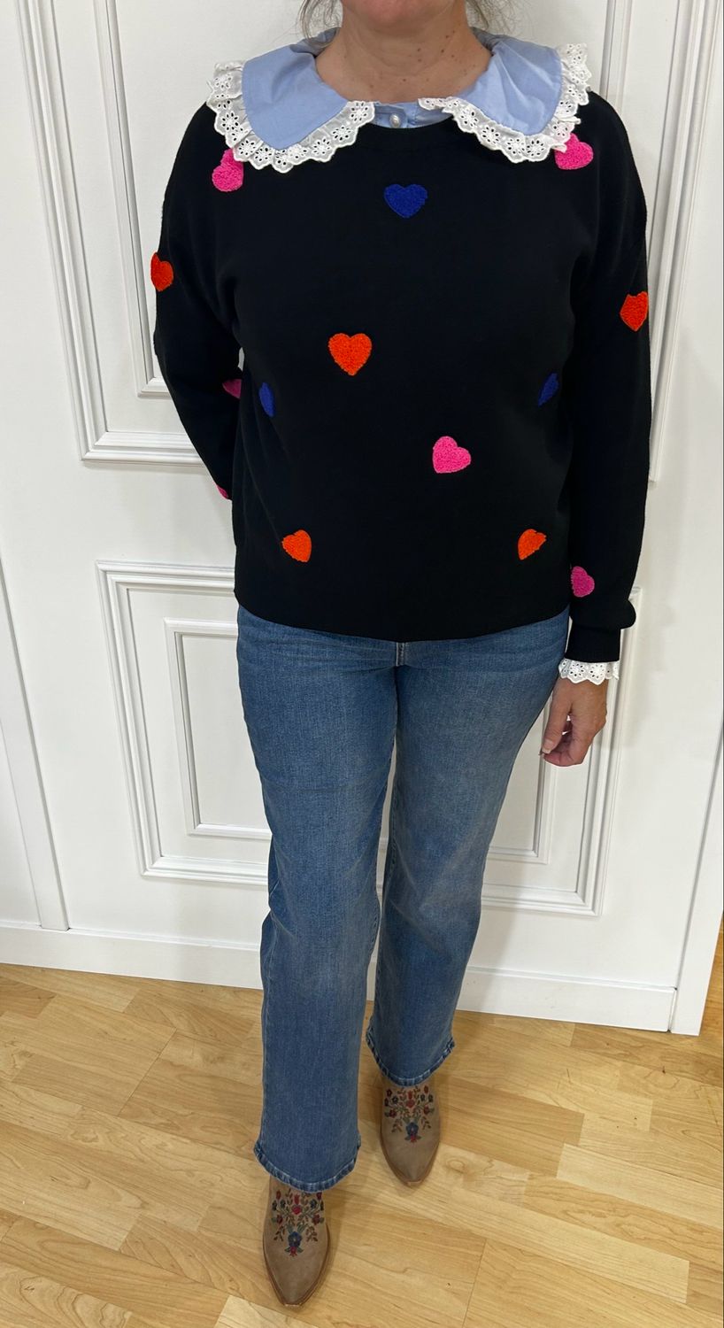 Jersey corazón negro