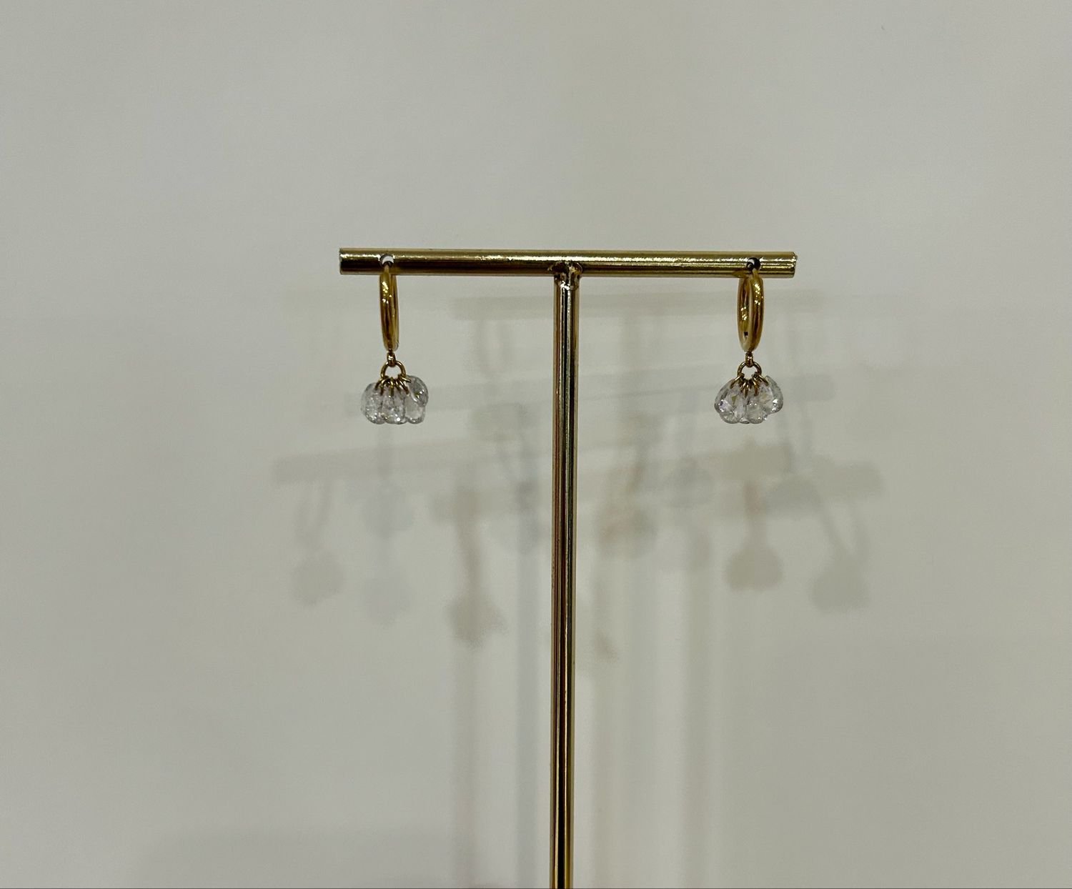 Pendientes acero Eugenia blanco