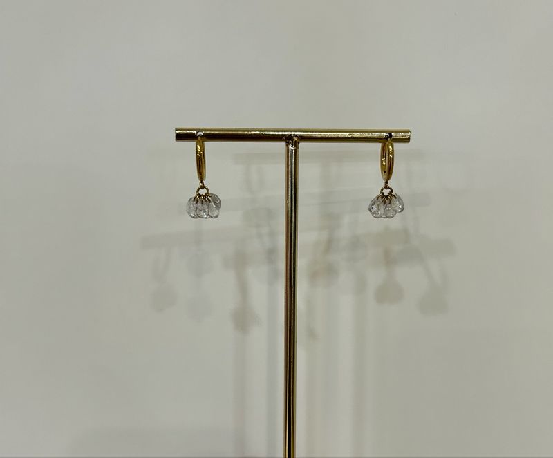 Pendientes acero Eugenia blanco