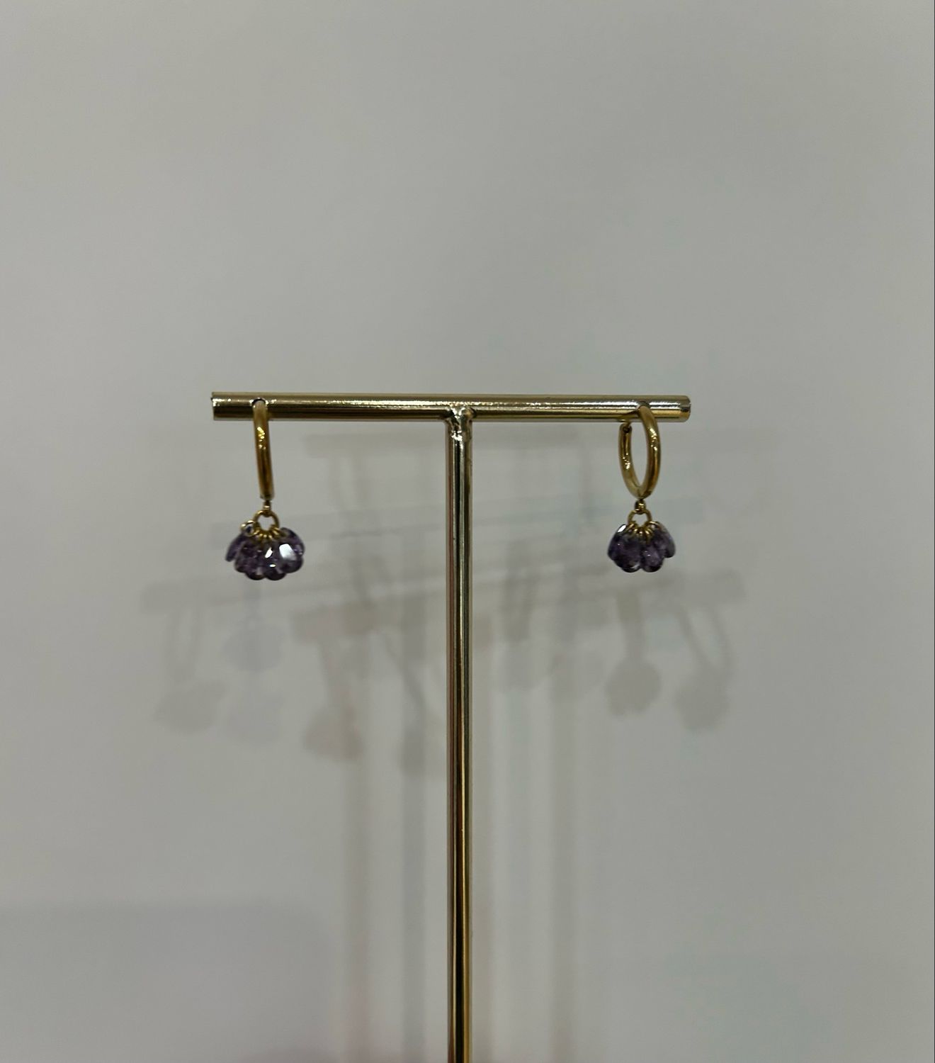 Pendientes acero Eugenia lavanda