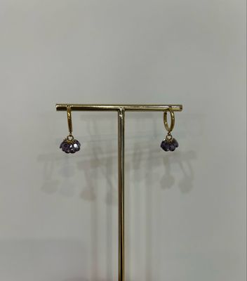 Pendientes acero Eugenia lavanda