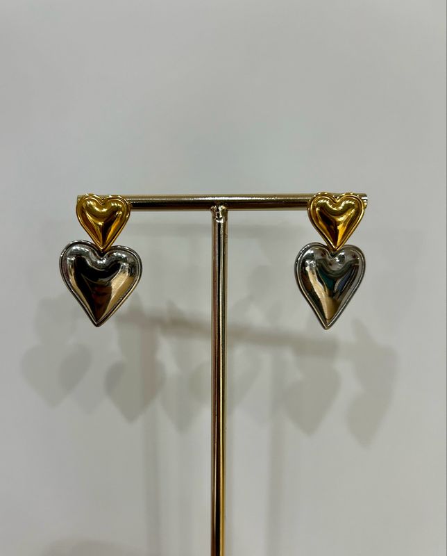 Pendientes acero Sara plata