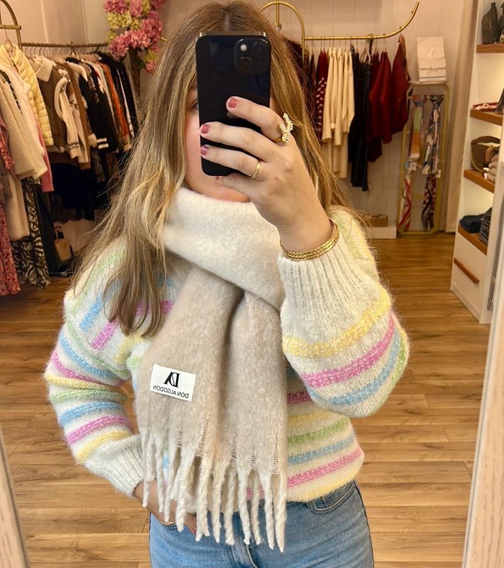 Bufanda lisa Don Algodón beige