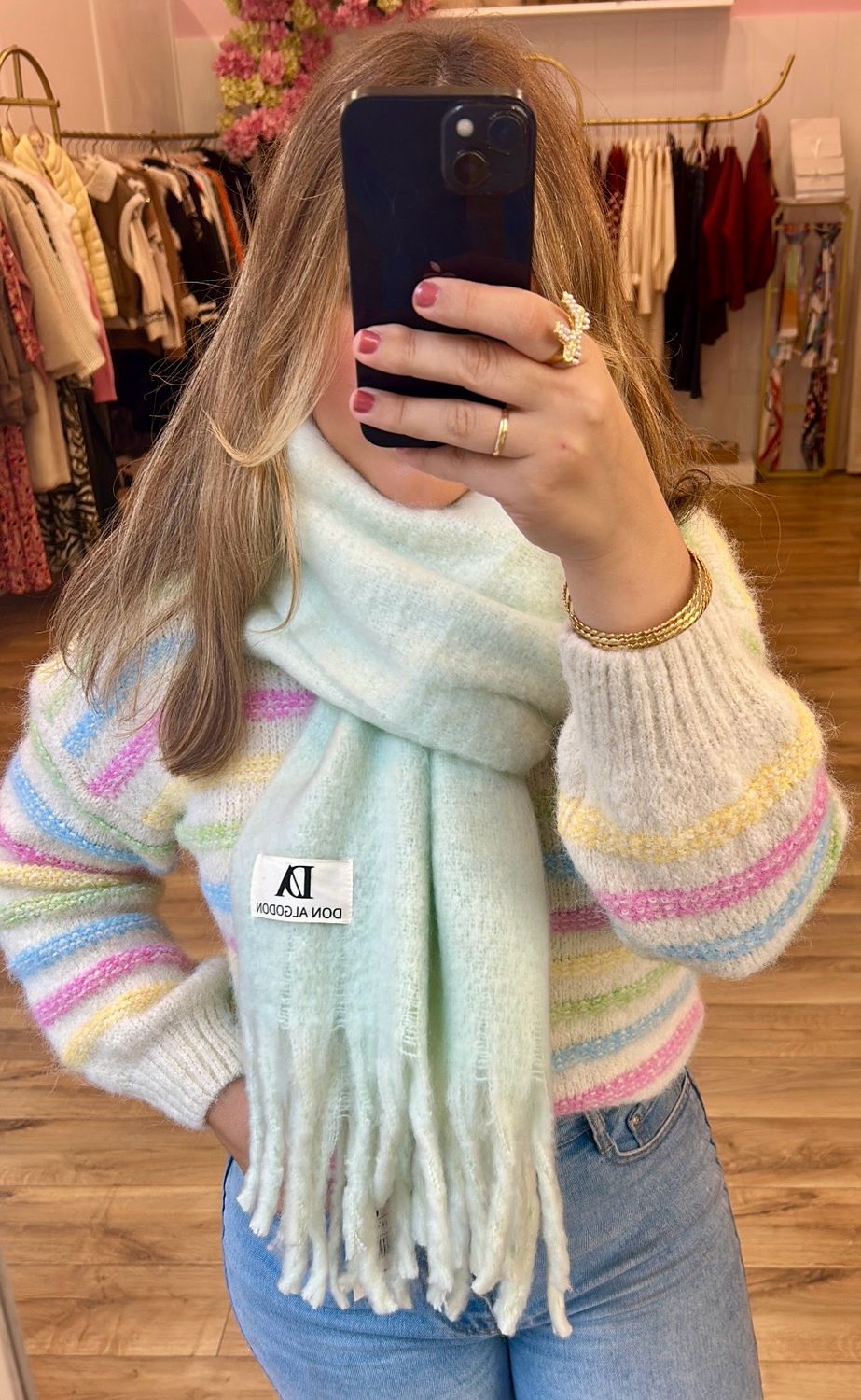 Bufanda lisa Don Algodón verde