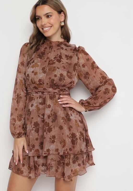 Vestido jardín terracota