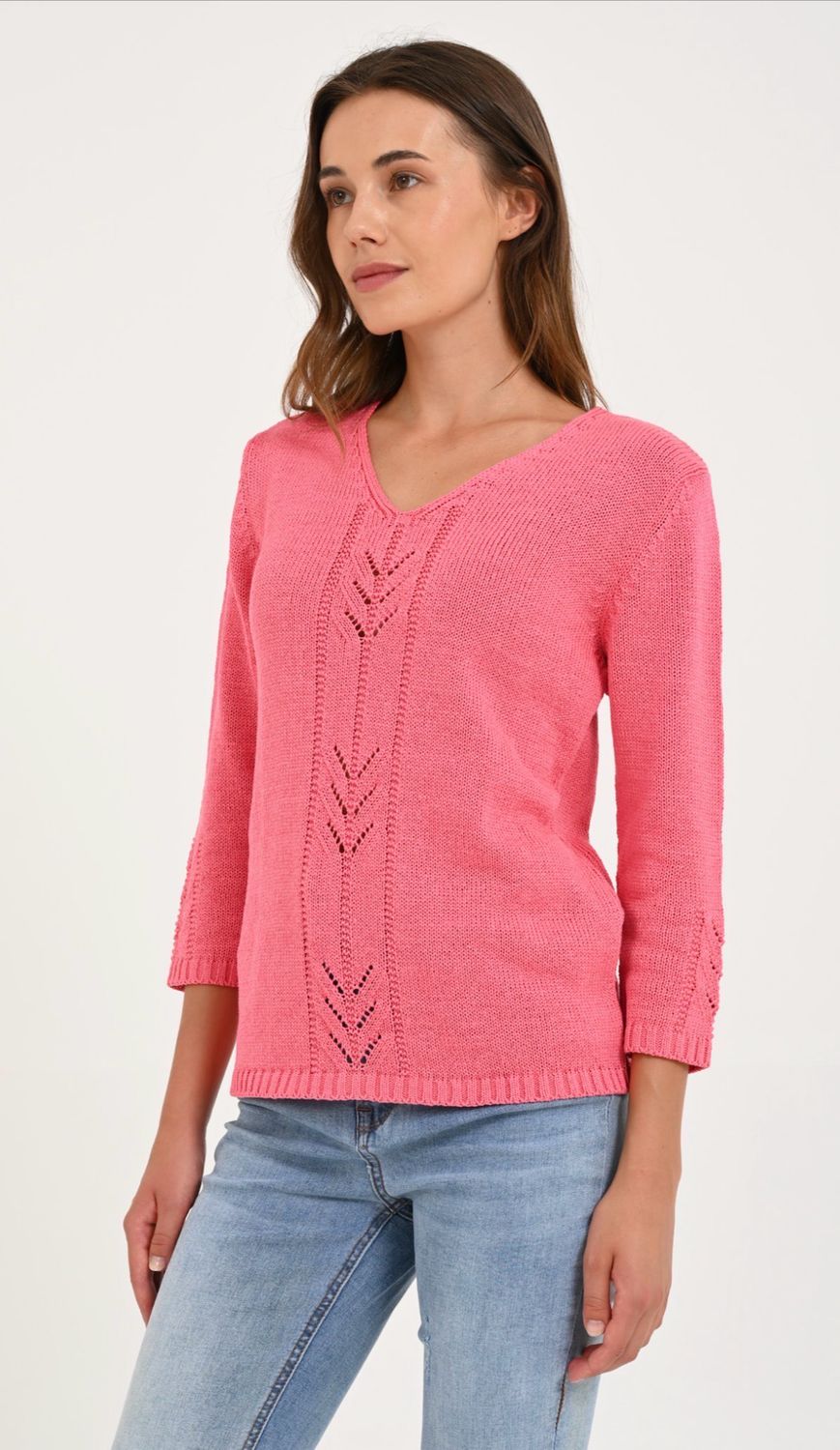 Jersey cuello pico espiga