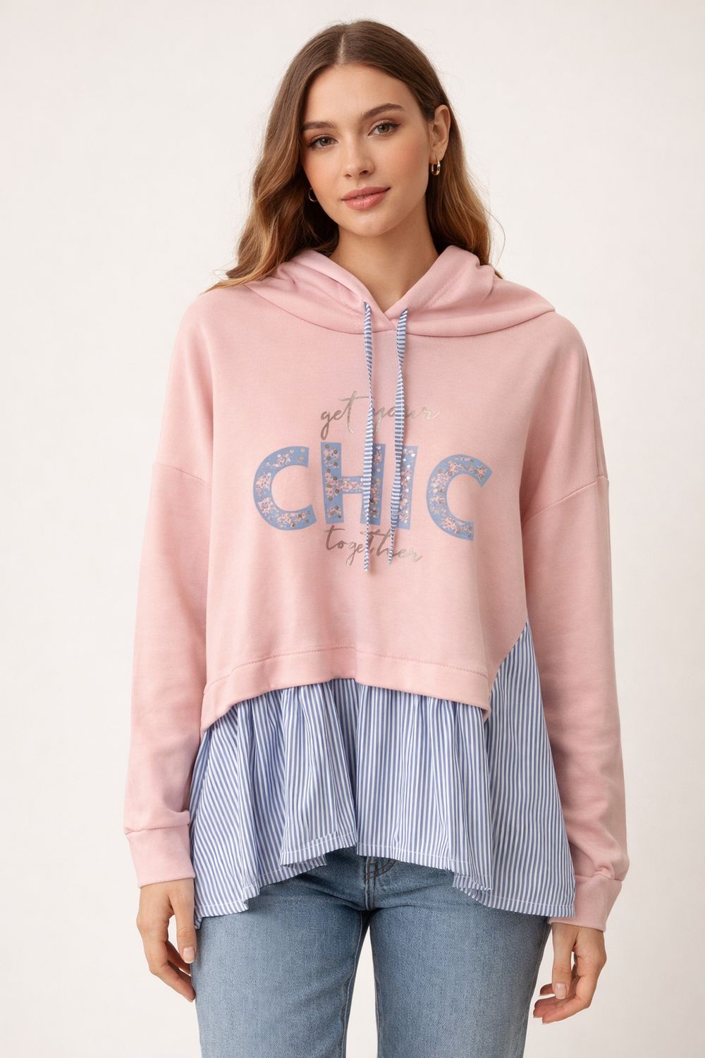 Sudadera chic rosa