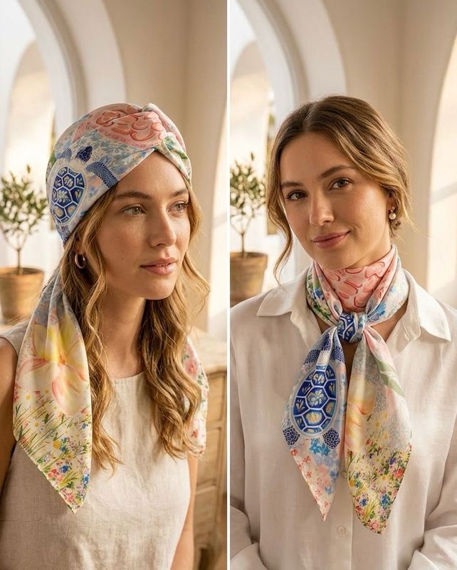 Pañuelo caparazón de flore