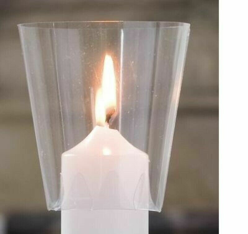 Windschutz für Kerzen von 30 bis 40mm Durchmesser, transparent