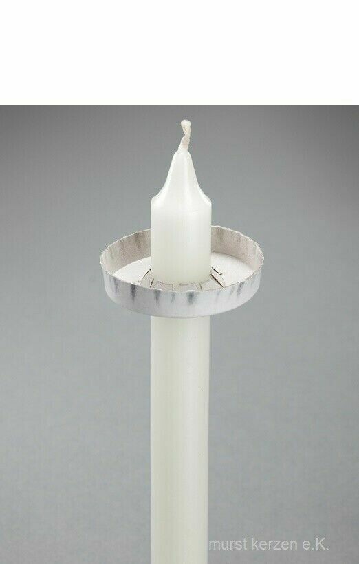 100 Stück Tropfteller aus Pappe für Kerzen 25mm Durchmesser, weiss