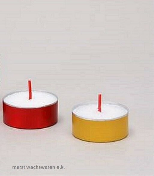 500 Stück Opferlichte Aluhülle. Farbe rot