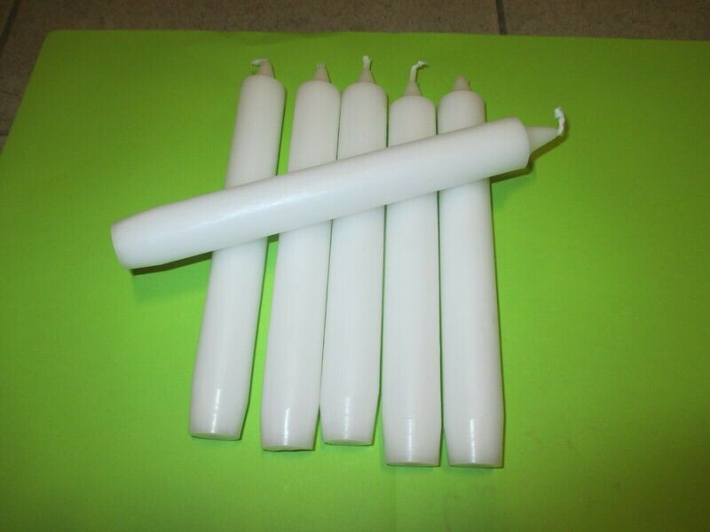 120 Stück Haushaltskerzen 200/24,5 mm Farbe: weiss