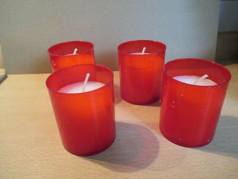 4er-Pack Grablicht (Stundenbrenner Nr. 36), rot