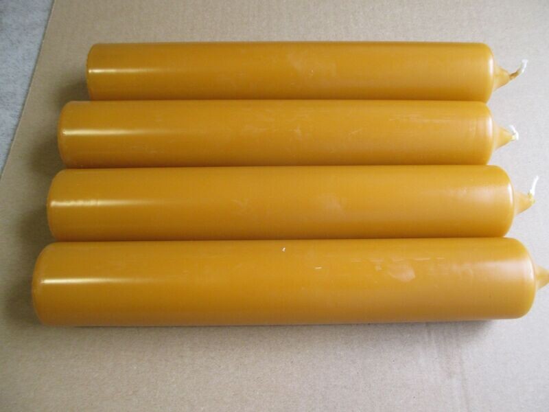 4 Stück Altarkerzen-Größe: 250x40mm Farbe: NATUR